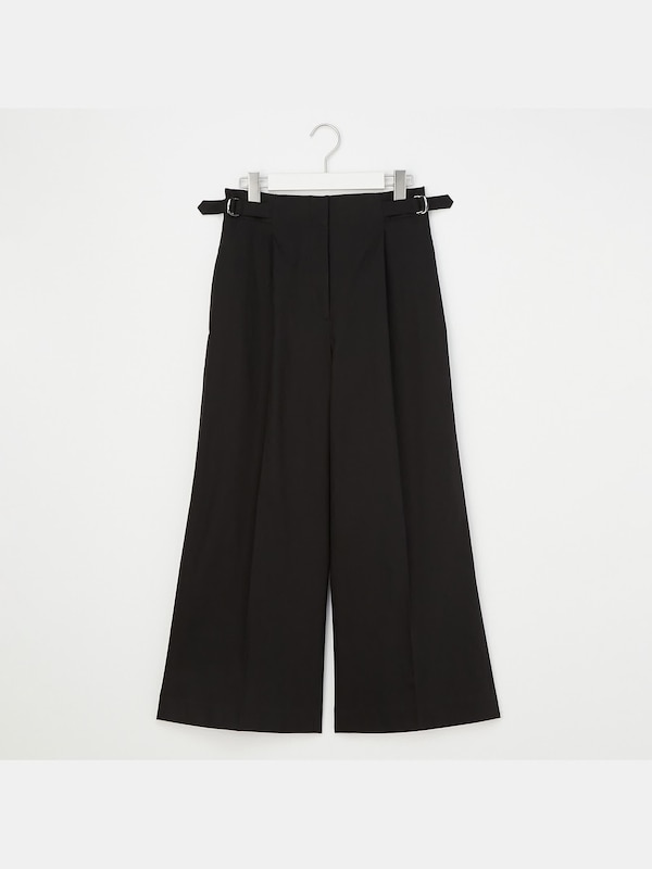 ストレッチリネンミックスワイドパンツ