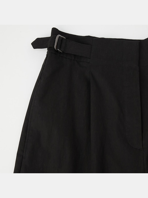 ストレッチリネンミックスワイドパンツ