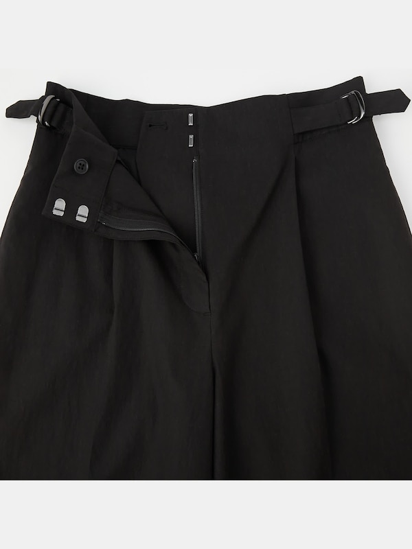 ストレッチリネンミックスワイドパンツ