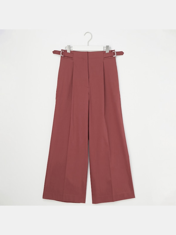 ストレッチリネンミックスワイドパンツ