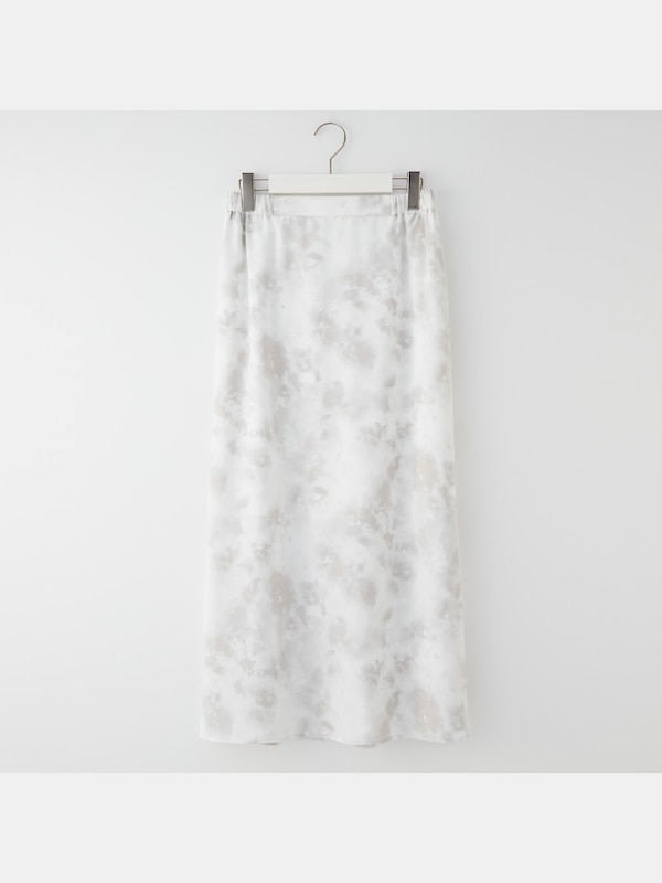 マーブルプリントナローロングスカート