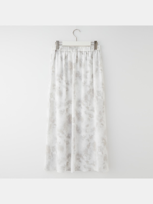 マーブルプリントナローロングスカート
