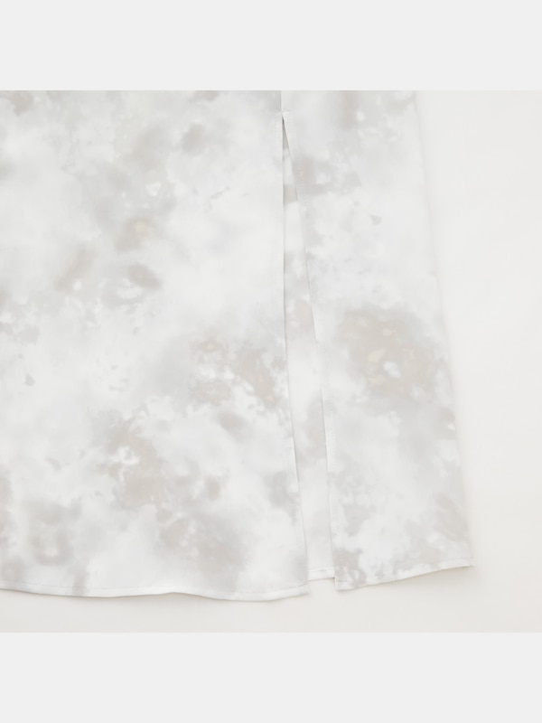 マーブルプリントナローロングスカート