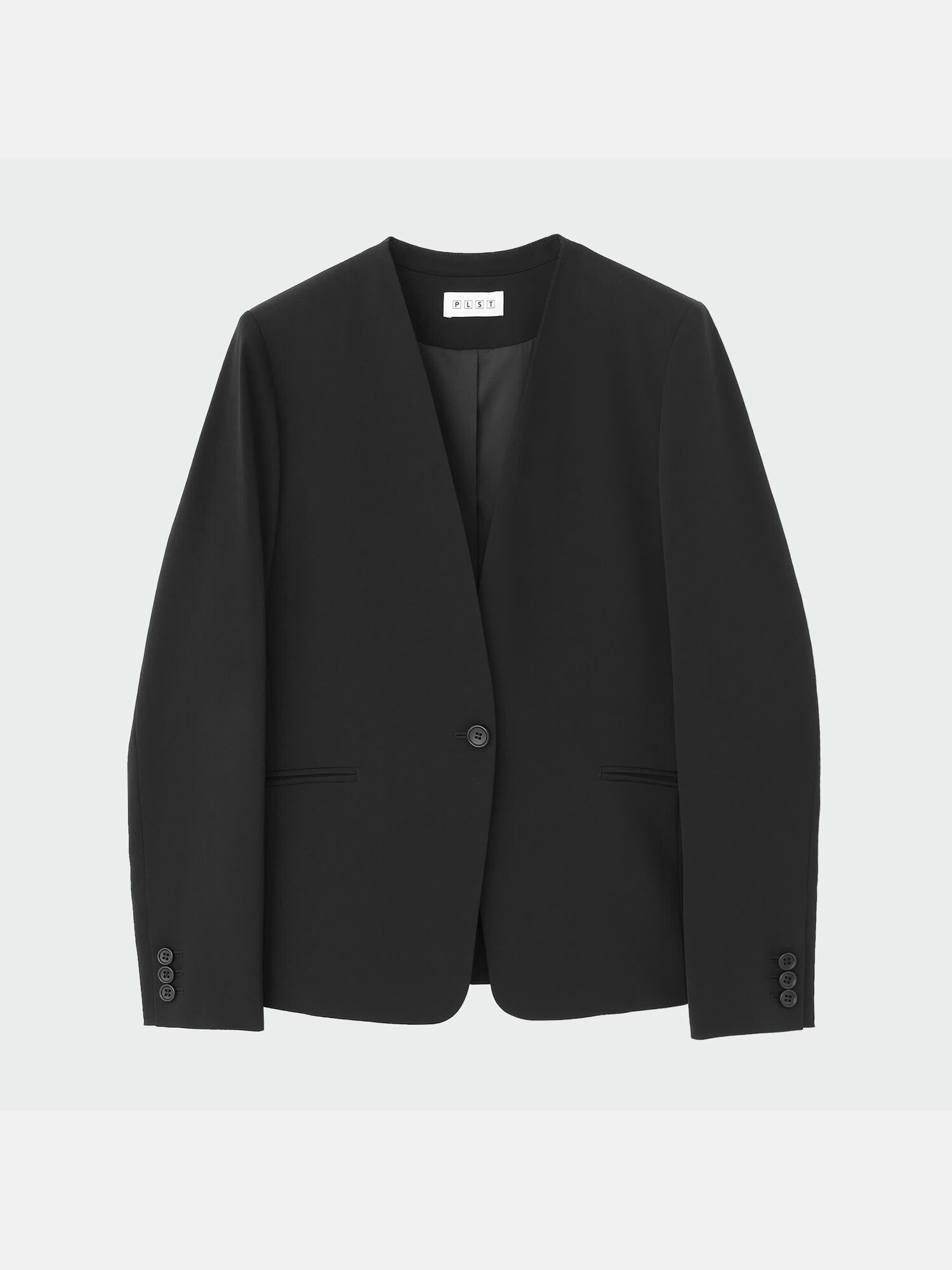 美品 PLST ポリレーヨンストレッチカラーレスジャケット、パンツ