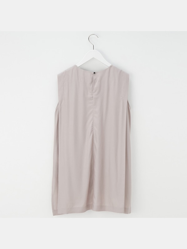 シルクブレンドAラインノースリーブブラウス