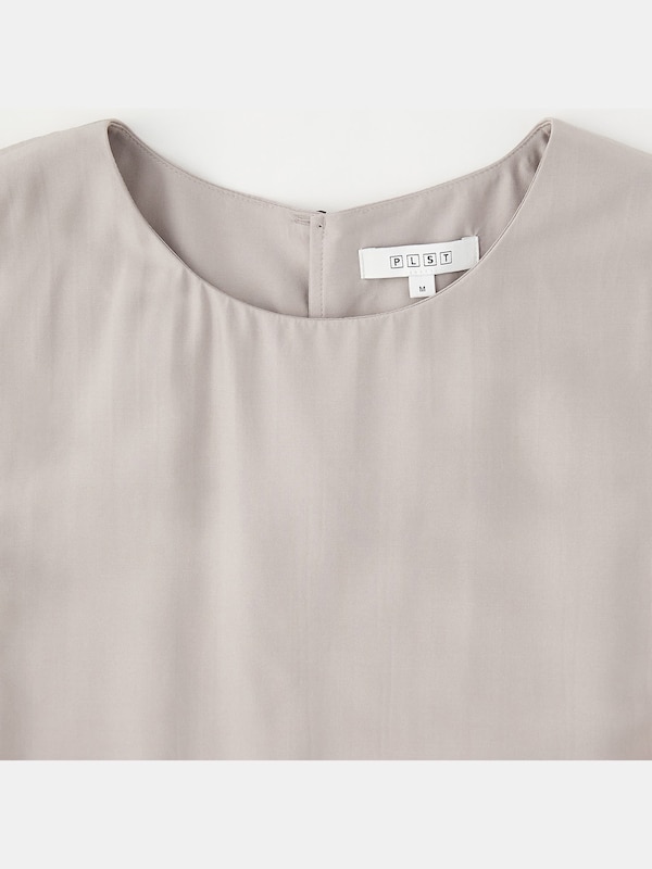 シルクブレンドAラインノースリーブブラウス