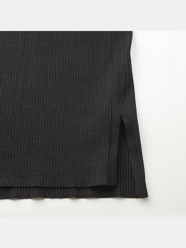 スクエアネックリブセーター