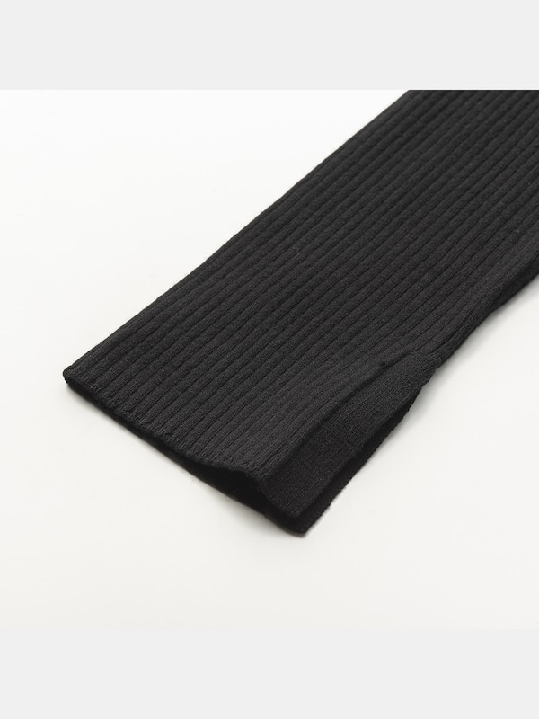 スクエアネックリブセーター