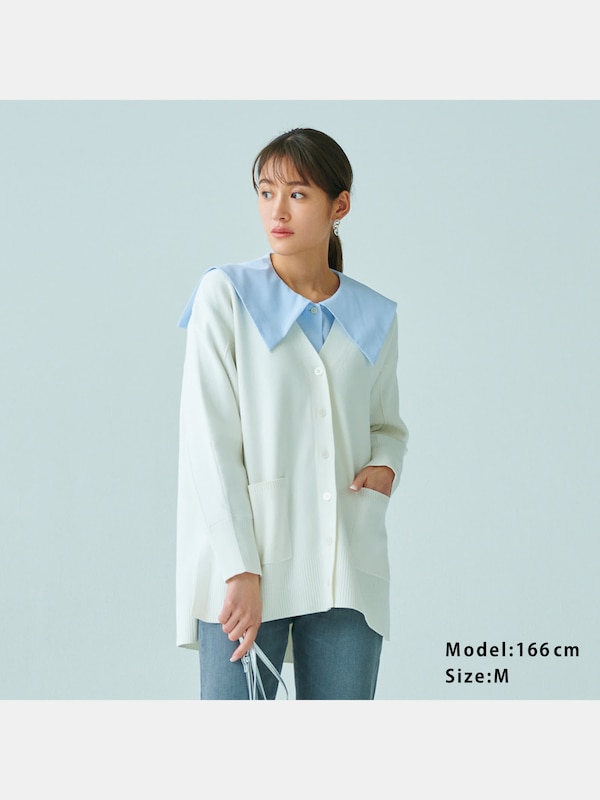 コットンブレンド�リラックスカーディガン