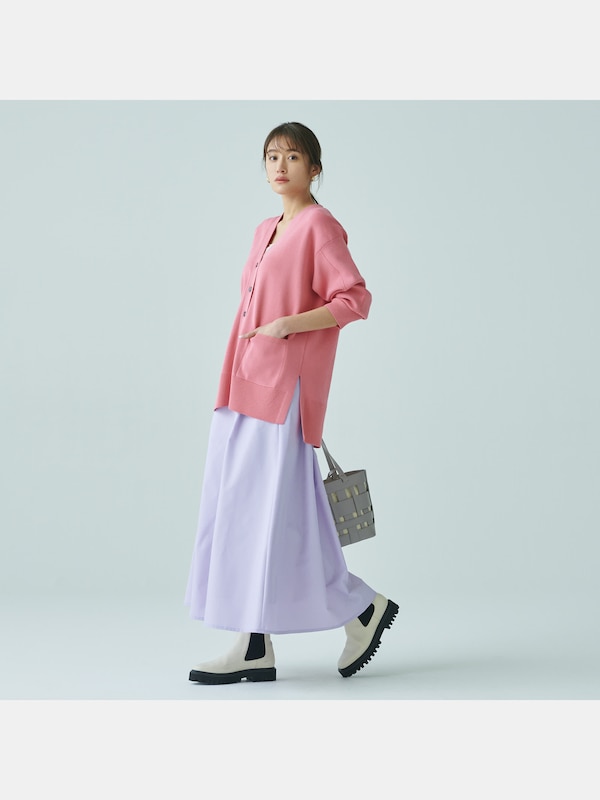 コットンブレンドリラックスカーディガン