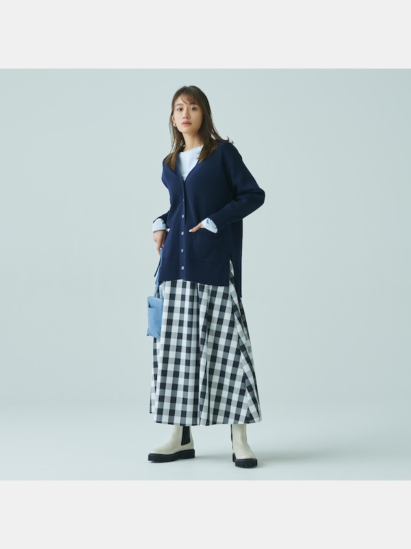 コットンブレンドリラックスカーディガン