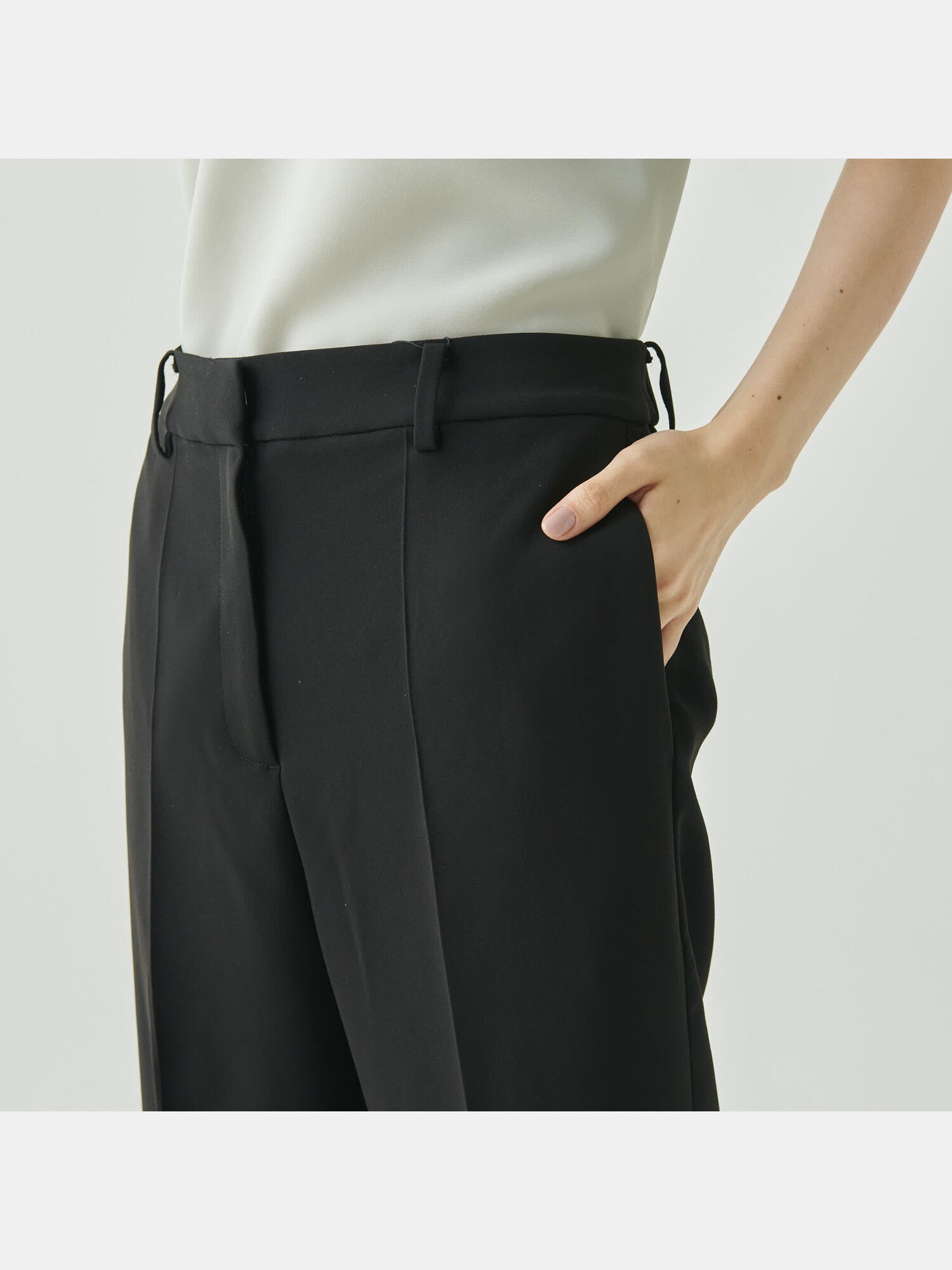 PLST(プラステ)公式 | 【丈長め】トリアセブレンドストレートパンツ