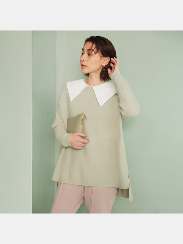 トリアセコットンセーラーカラーブラウス