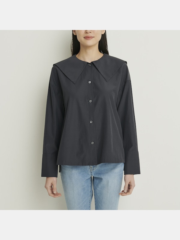 トリアセコットンセーラーカラーブラウス