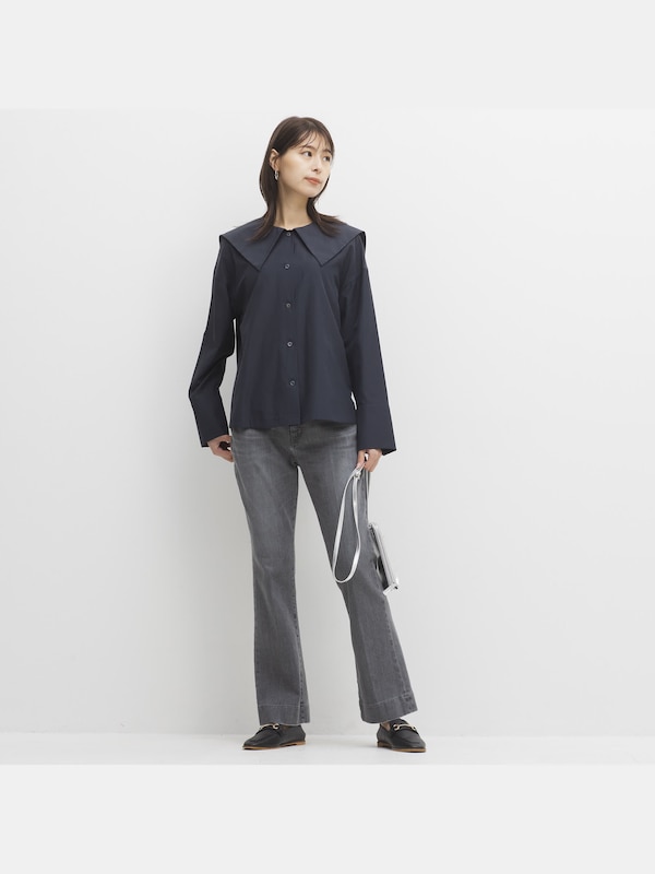 トリアセコットンセーラーカラーブラウス