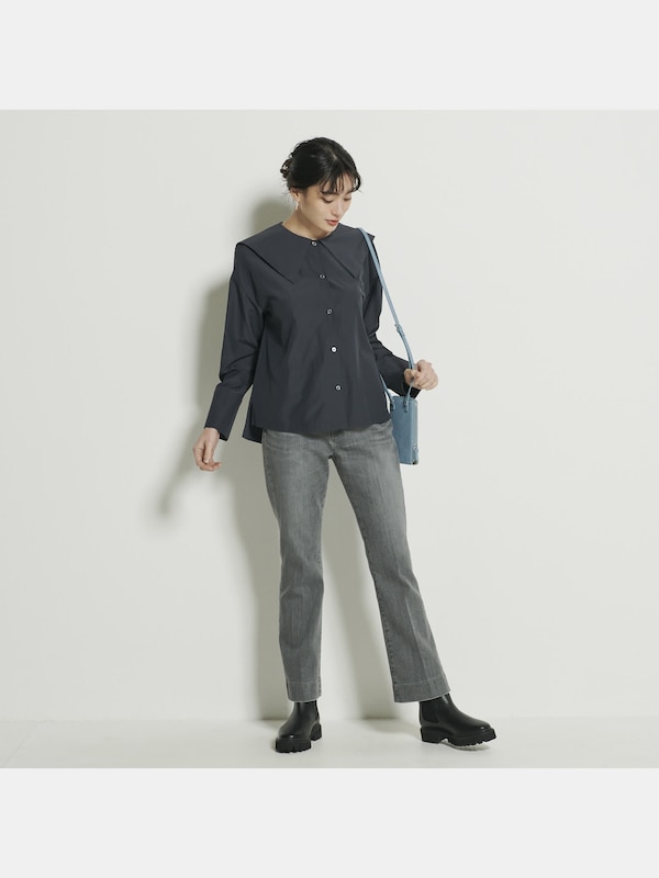 トリアセコットンセーラーカラーブラウス