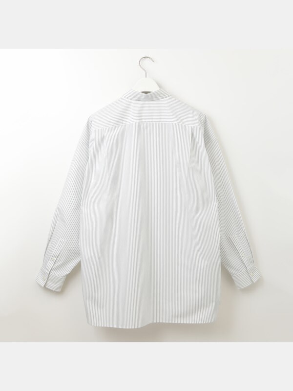 コットンブレンドオーバーサイズシャツ（長袖）