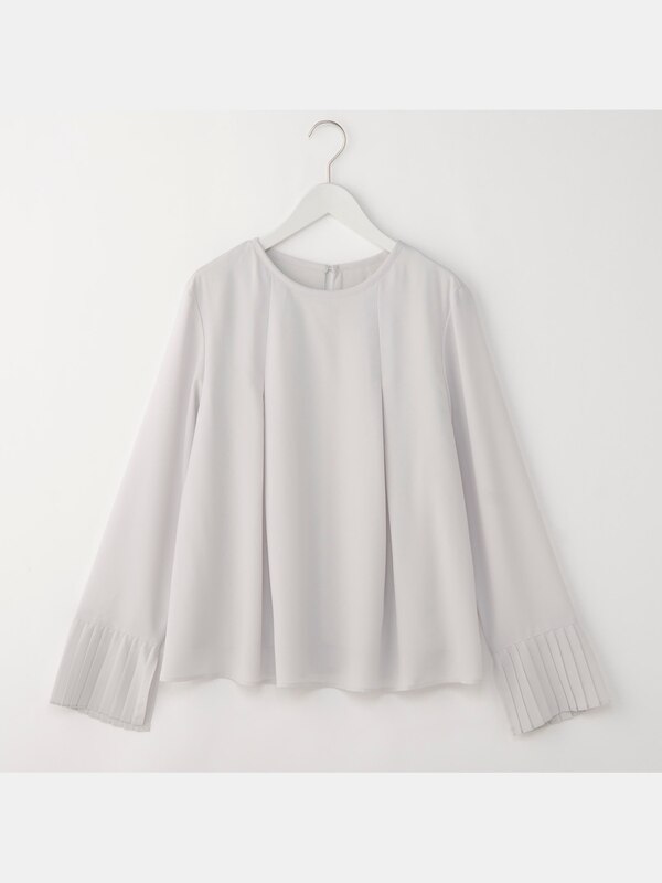 ジョーゼットカフスプリーツブラウス