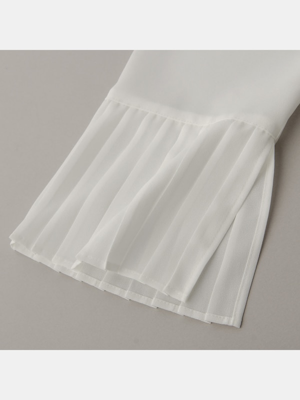 ジョーゼットカフスプリーツブラウス