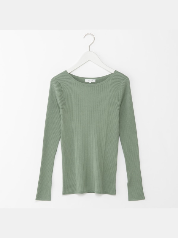シルクブレンドリブセーター （長袖）