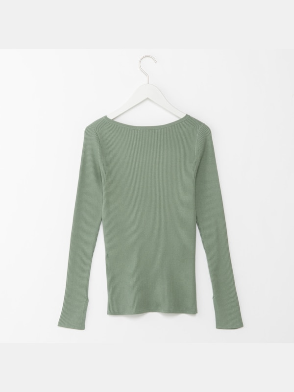 シルクブレンドリブセーター （長袖）