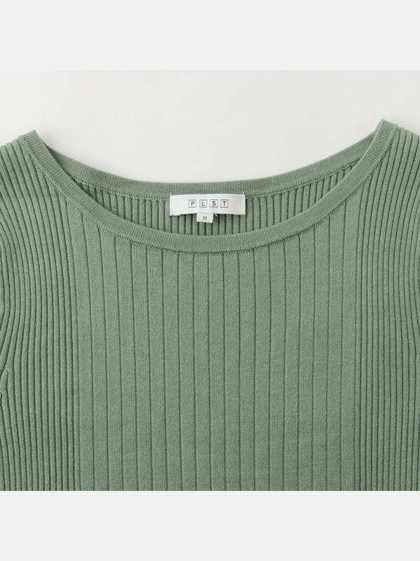 シルクブレンドリブセーター （長袖）