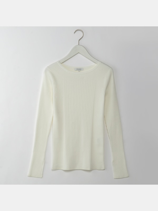 シルクブレンドリブセーター （長袖）