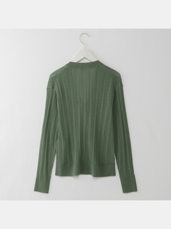 シルクブレンドリブカ ーディガン