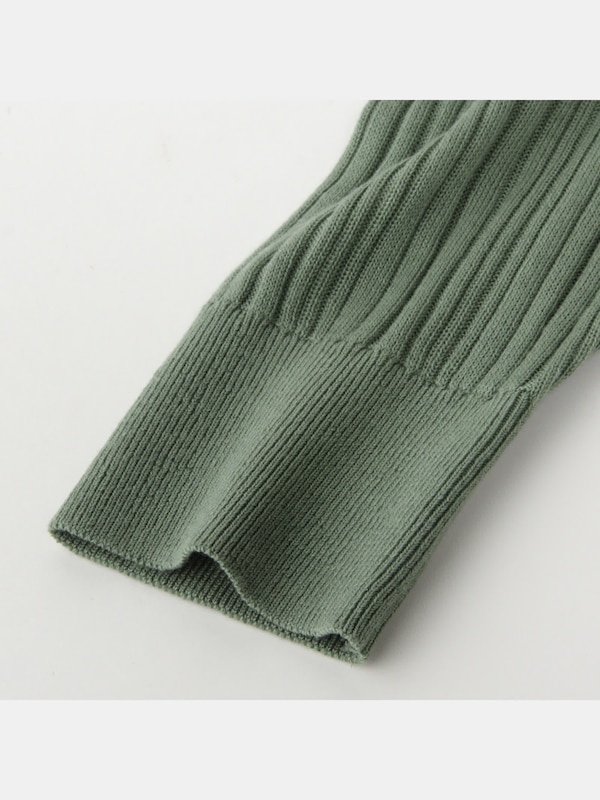 シルクブレンドリブカーディガン