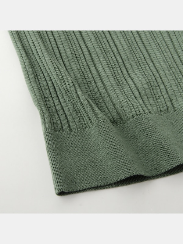 シルクブレンドリブカーディガン