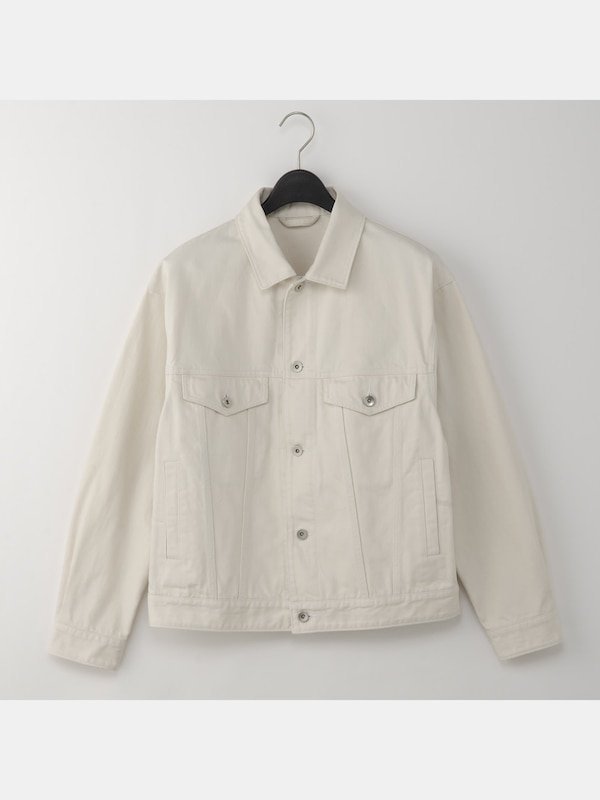 リラックスフィットホワイトデニムジャケット