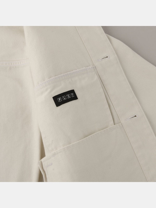 リラックスフィットホワイトデニムジャケット