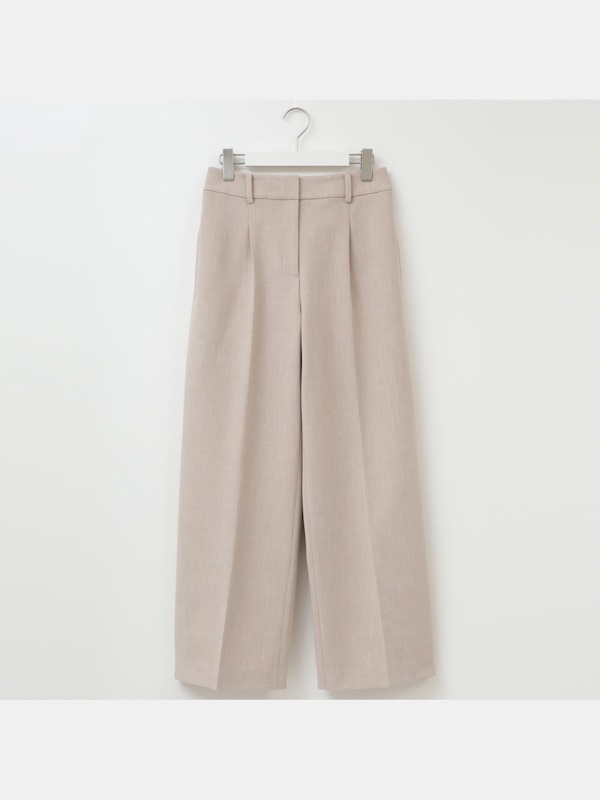 PLUS STYLE ワイドストレートパンツ（ウォームリザーブ）