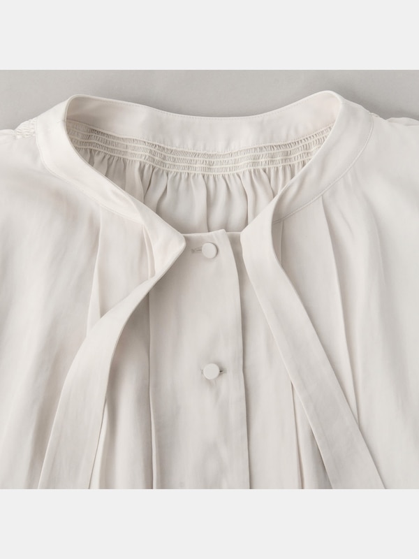 ライトサテン2WAYボウタイブラウス（長袖）