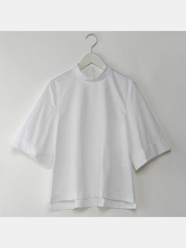 ハイネックフレアスリーブブラウソー