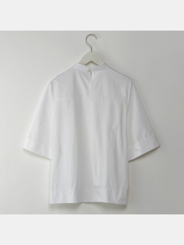 ハイネックフレアスリーブブラウソー