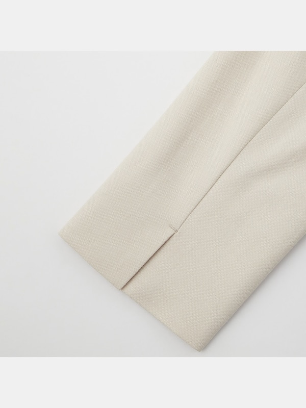 リネンブレンドカラーレスジャケット（セットアップ可能）