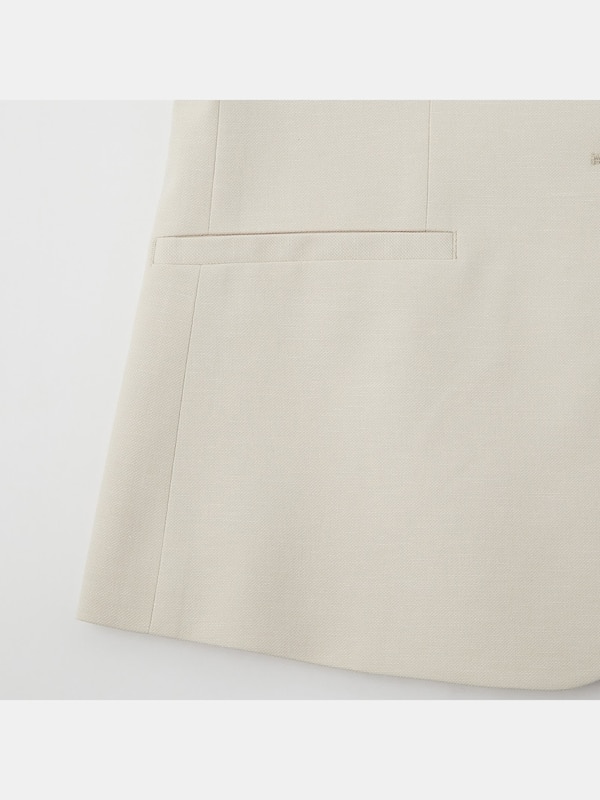 リネンブレンドカラーレスジャケット（セットアップ可能）