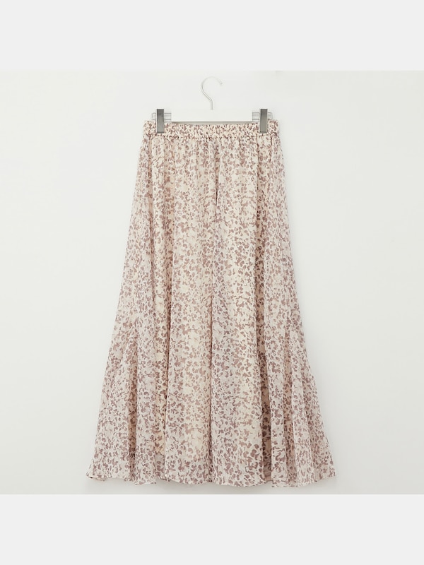 シフォンフラワースカート