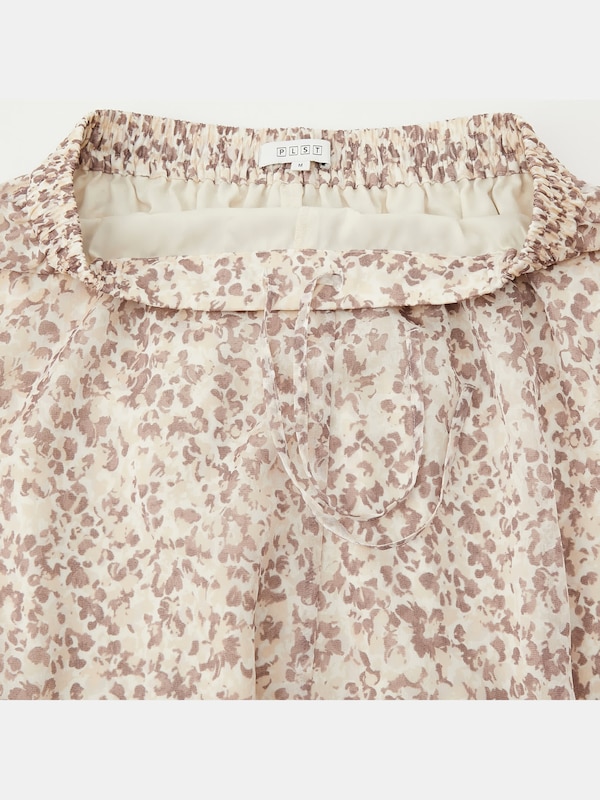 シフォンフラワースカート