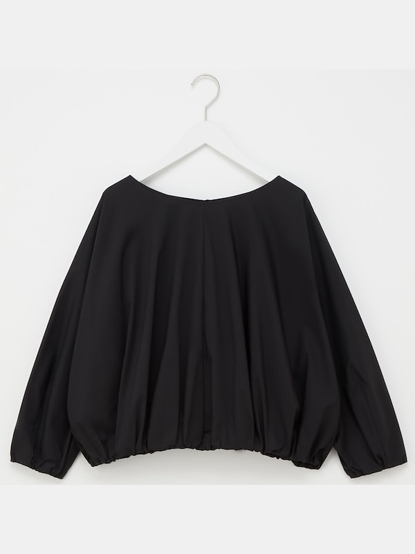 コットンボリュームスリーブブラウス