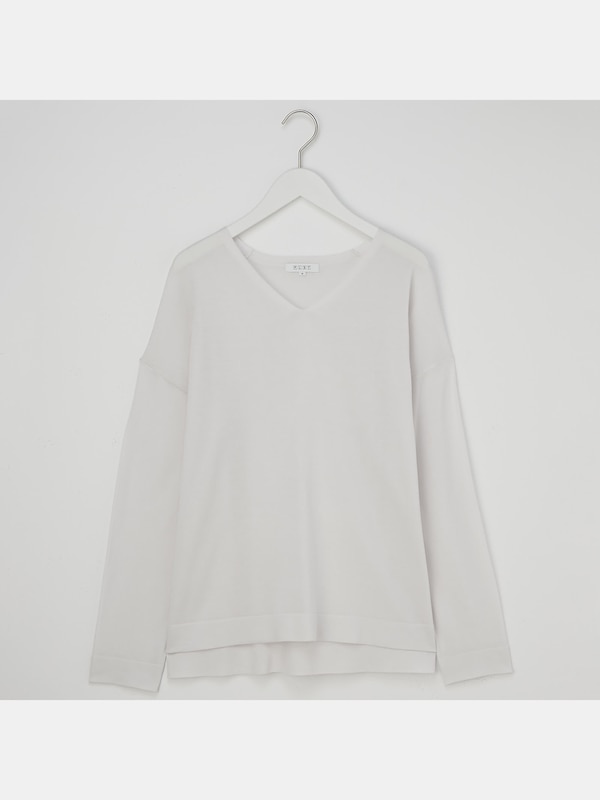 シルクブレンドVネックニット