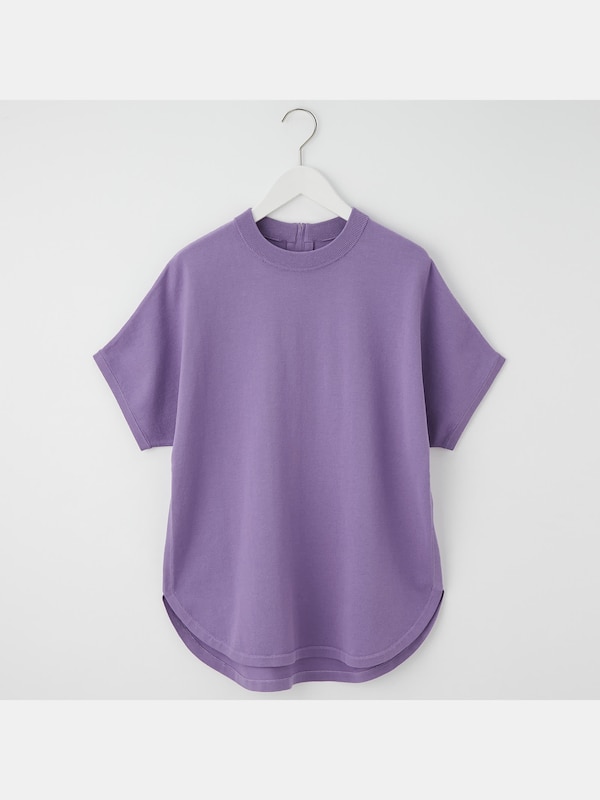 コットンバックジップニットT