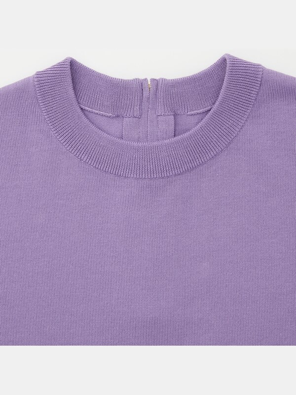 コットンバックジップニットT