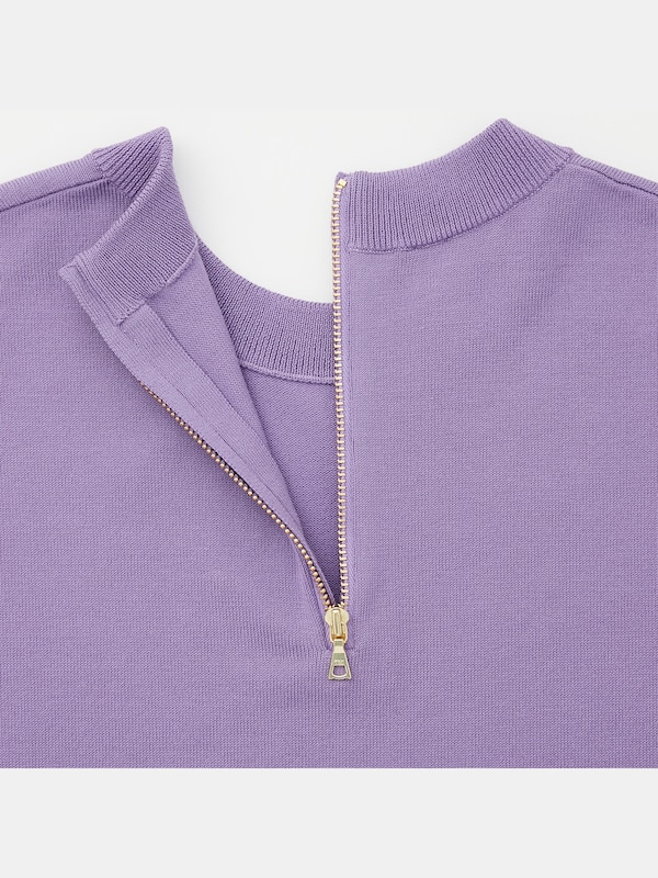 コットンバックジップニットT
