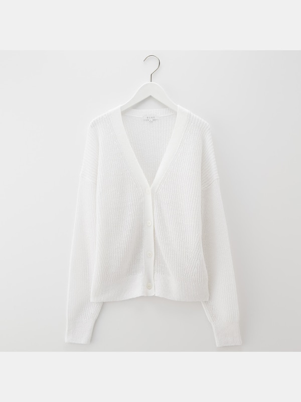 フレンチリネンミドルゲージカーディガン