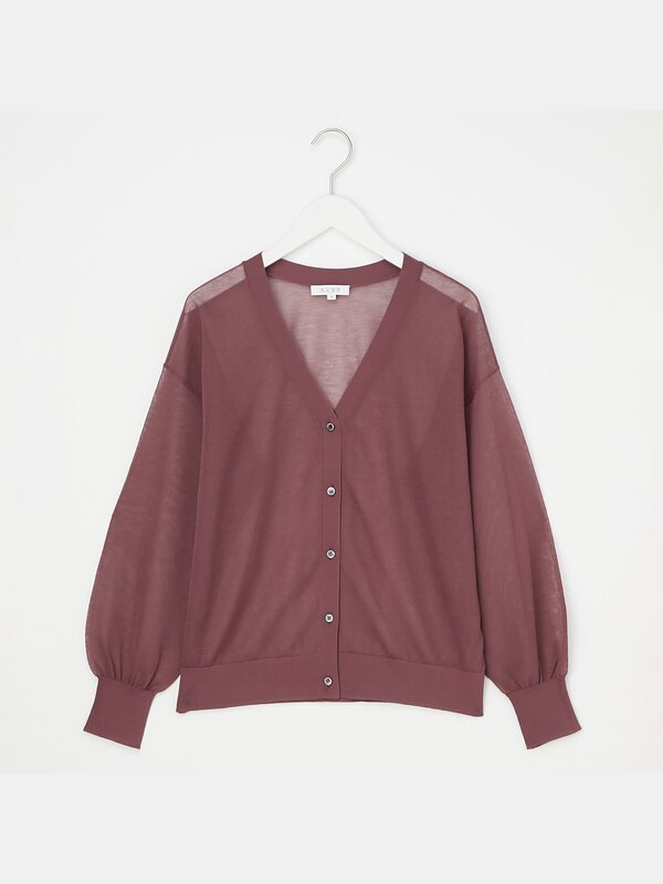 シアーニットカーディガン