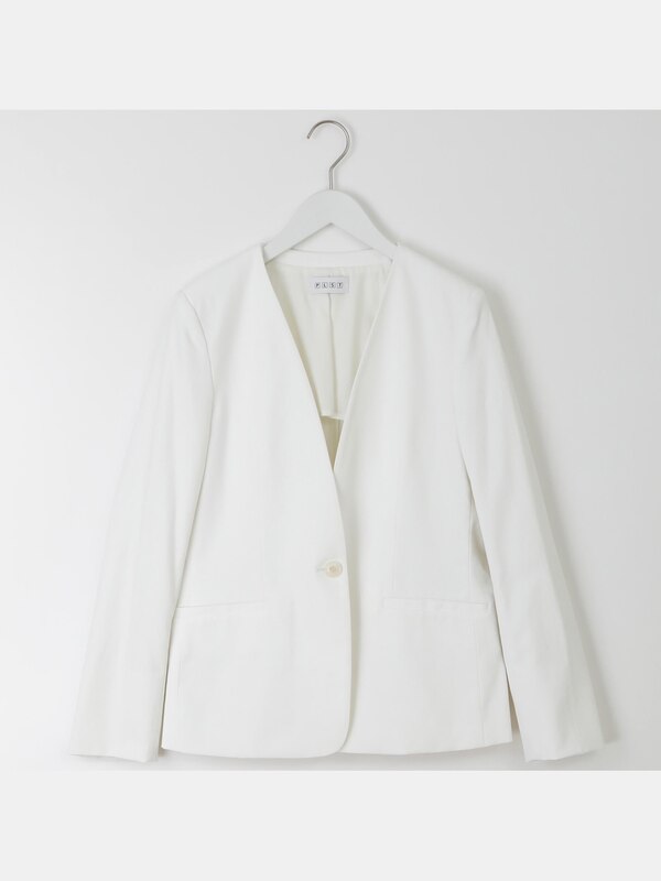 リネンブレンドカラーレスジャケット