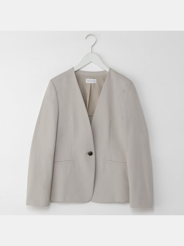 リネンブレンドカラーレスジャケット