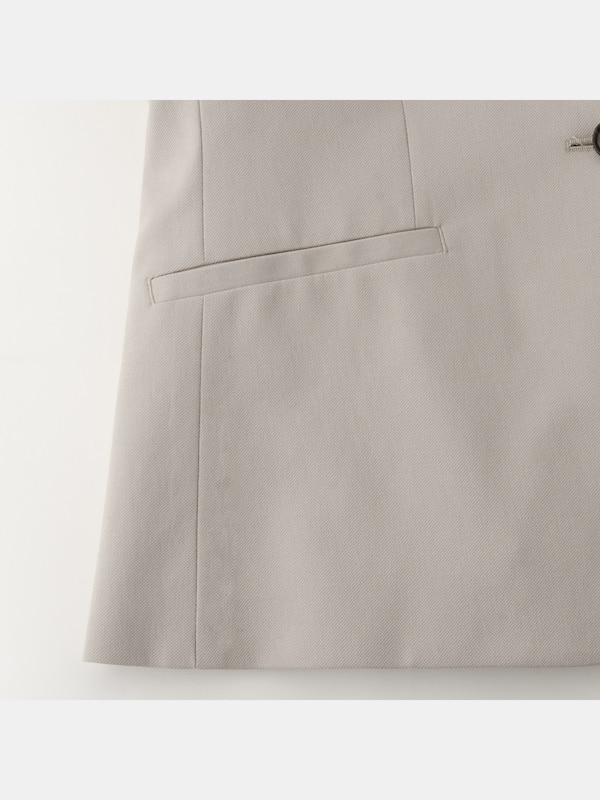 リネンブレンドカラーレスジャケット